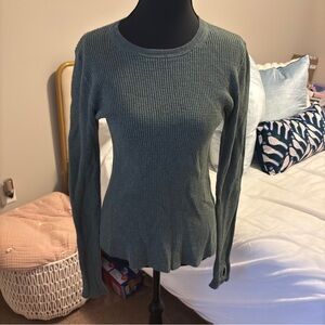 Margaret O'Leary Sage Textured Long Sleeve Tee
